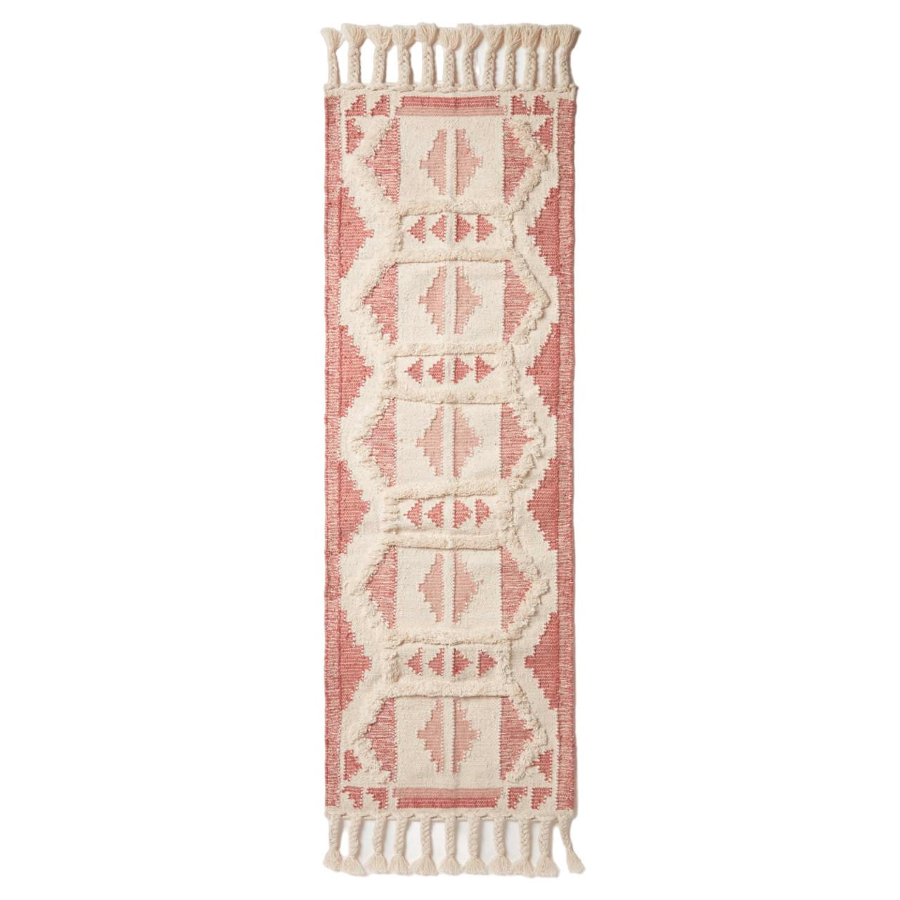 KELIM-TEPPICHLÄUFER Satara 66/200 cm - Rosa, Textil (66/200cm) - Homescapes