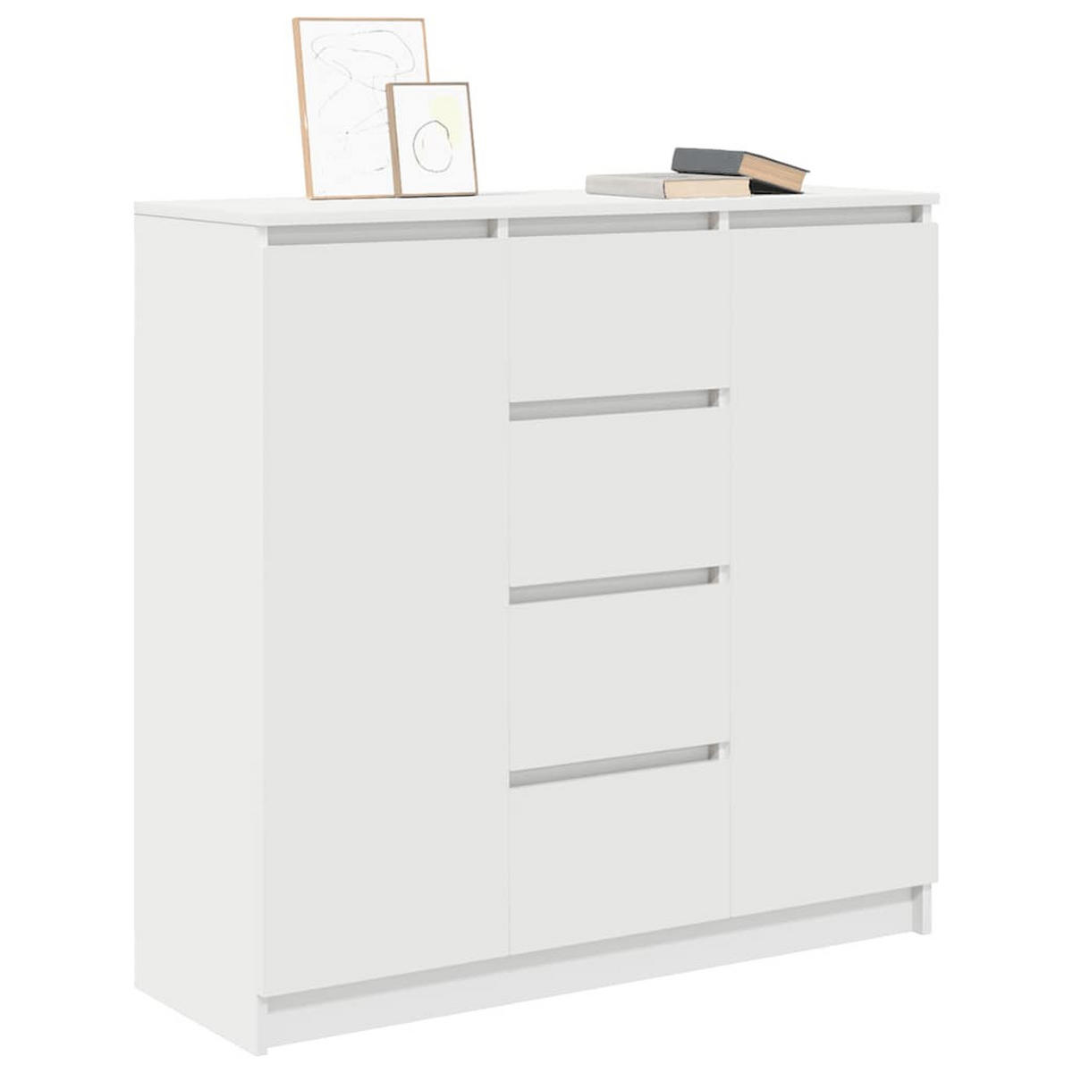SIDEBOARD Mit Schubladen Weiss 100,5/35/98,5 Cm Holzwerkstoff - Weiß, Holzwerkstoff (35/98.5/100.5cm) - vidaXL