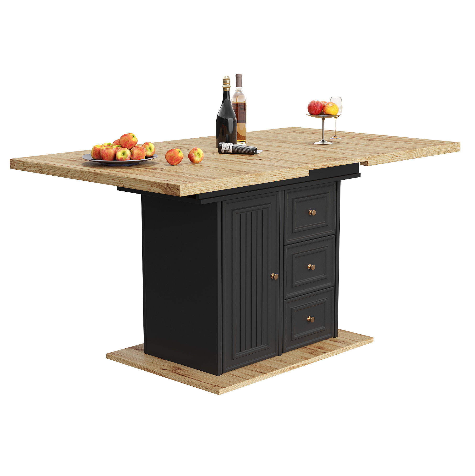 Okmyhome Esstisch Hellbraun 80x75x110 cm