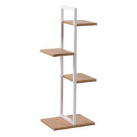 STANDREGAL Blaabjerg - Walnussfarben/Weiß, Holzwerkstoff/Metall (35/90/26cm) - [en.casa]
