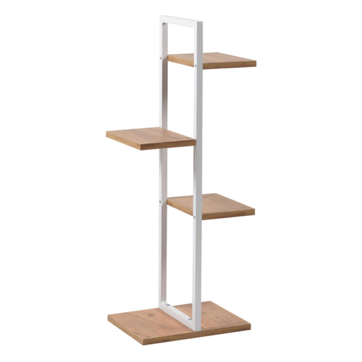 STANDREGAL Blaabjerg - Walnussfarben/Weiß, Holzwerkstoff/Metall (35/90/26cm) - [en.casa]