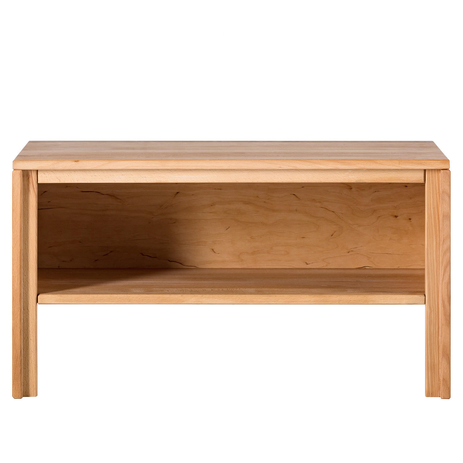 GARDEROBENBANK - Buche massiv - Buchefarben, Holz (90/49/40cm) - home24