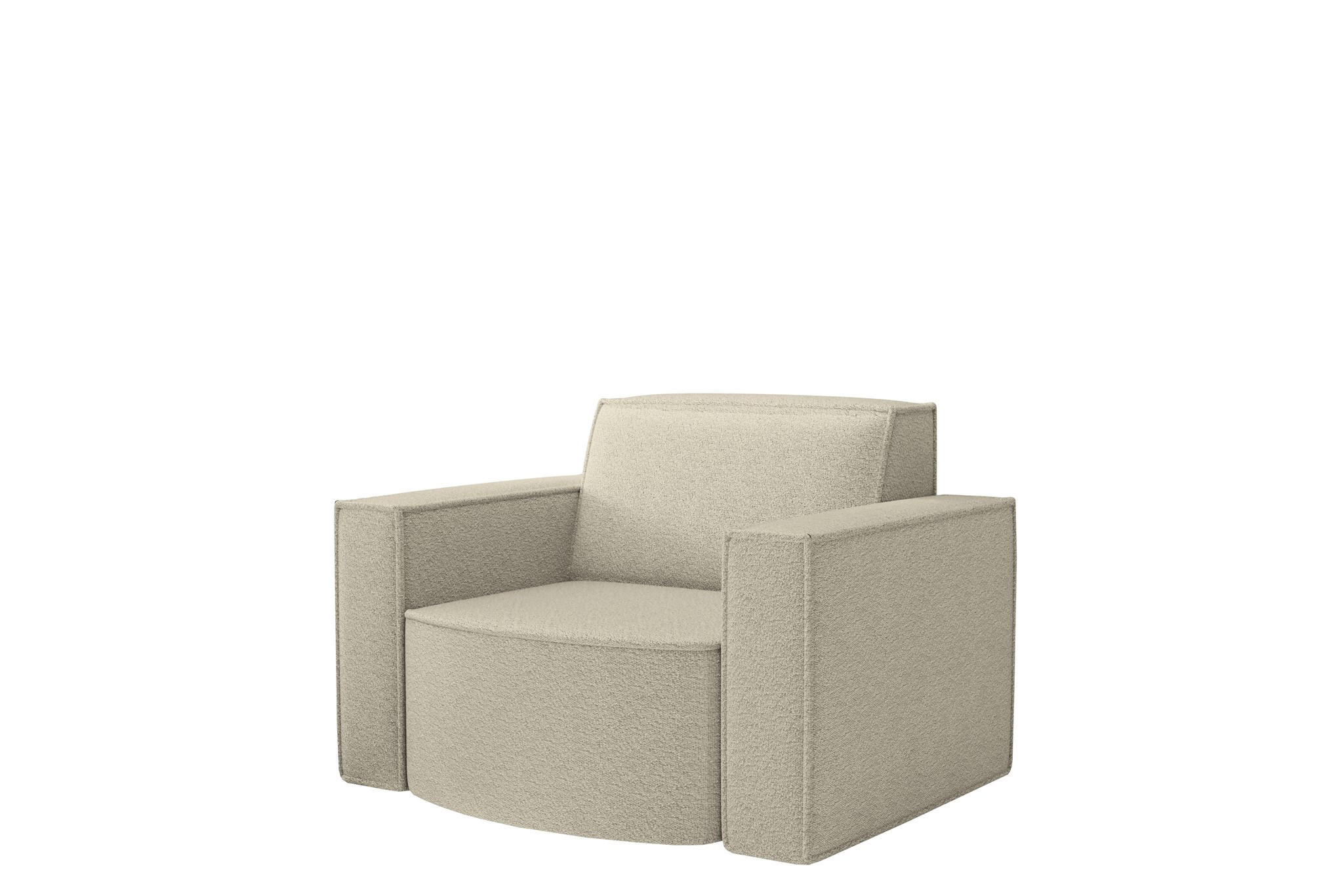 SESSEL Palma Ascot Bukla - Champagner, Holzwerkstoff/Textil (98/74/89cm) - Fun Möbel