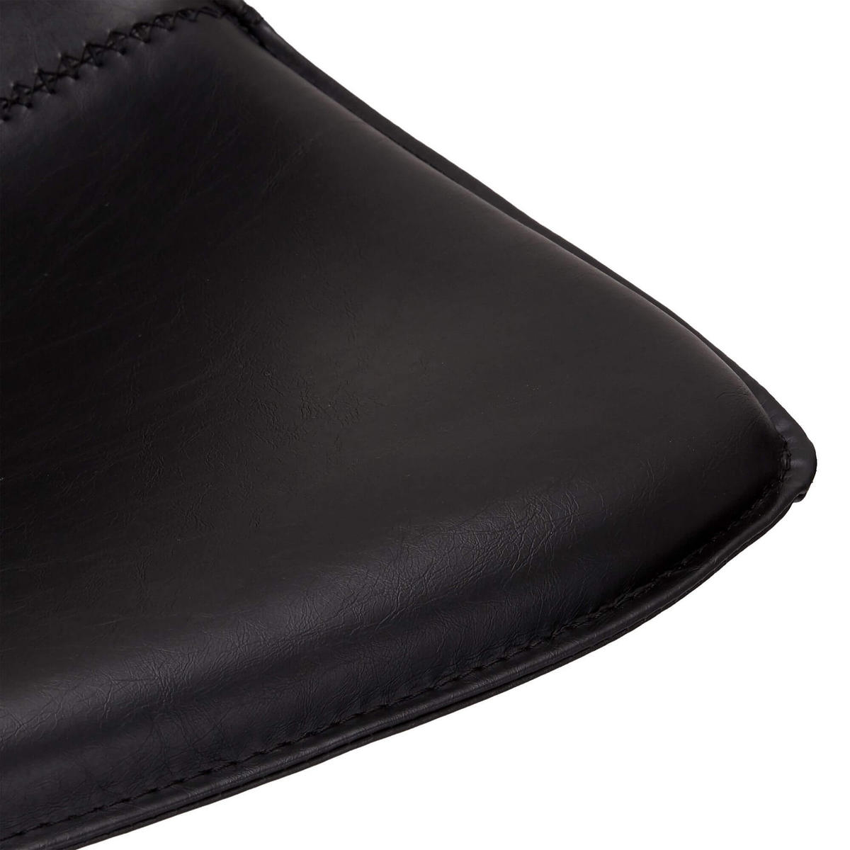 BARHOCKER-SET 4 Stück in Kunstleder Schwarz - Schwarz, Textil/Metall (48/98/57cm) - Furnhouse