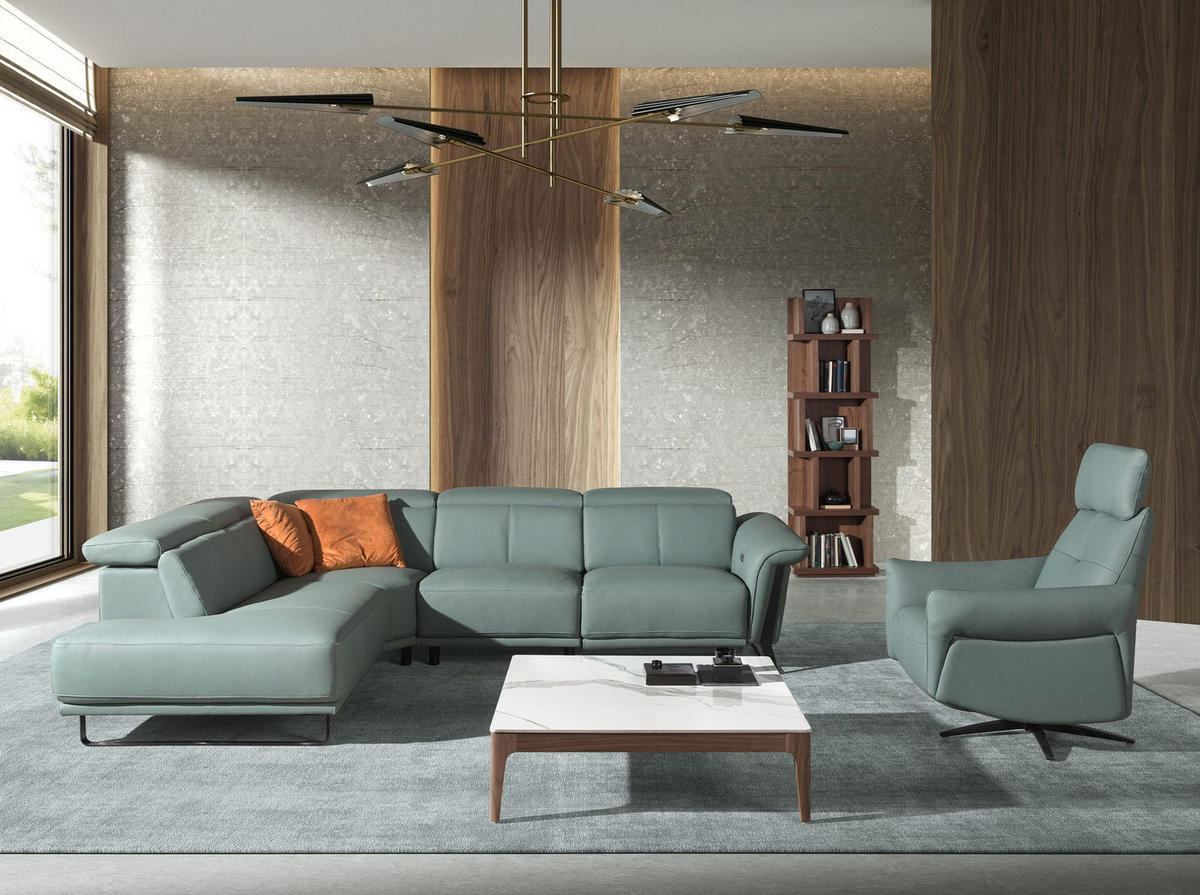 COUCHTISCH Quadratischer Couchtisch aus Porzellanmarmor und Nussbaumholz 100/100/30 cm - Nussbaumfarben/Weiß, Holz/Stein (100/100/30cm) - ANGEL CERDA