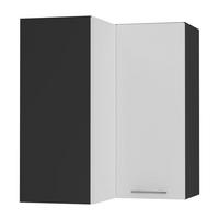 ECKHÄNGESCHRANK Kvantum W12/60 Weiß Matt / Schwarz Matt 60 / 60 / 72cm - Schwarz/Weiß, Holz/Holzwerkstoff (60/72/60cm) - Feldmann-Wohnen