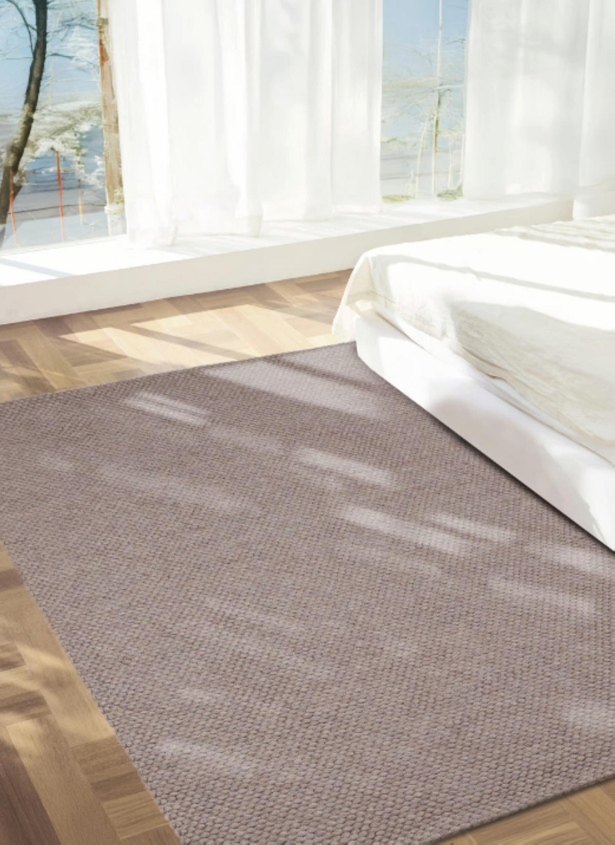 TEPPICH Wohn-/Schlafzimmer handgewebt Wolle PATSY Beige 160x230 cm - Beige, Naturmaterialien (160/230cm) - Novatrend