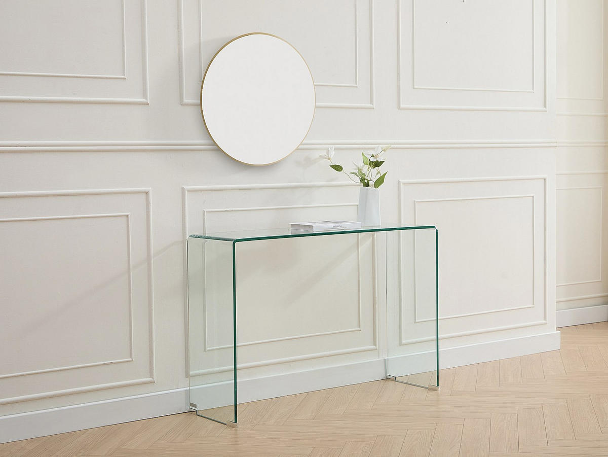 KONSOLENTISCH - 110 cm x 35 cm - Glas - Transparent - ALONZO - Transparent, Glas (35/110/75cm) - Vente-Unique