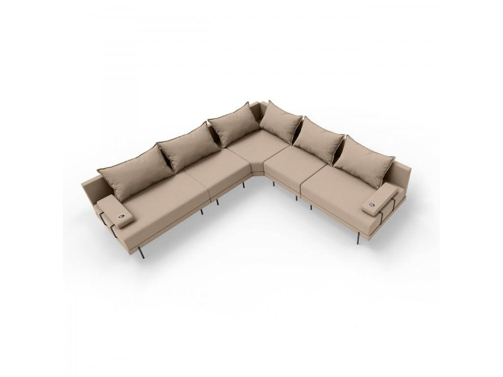 Trada Gartensofa Beige 298x75x298 cm