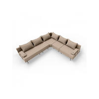 GARTENSOFA BAHAMA L - Wetterfeste Balkonmöbel & Terrassenmöbel Außen - Moderne Lounge Möbel für Garten - Balkon & Terrasse - Beige - Beige, Kunststoff (298/75/298cm) - Trada