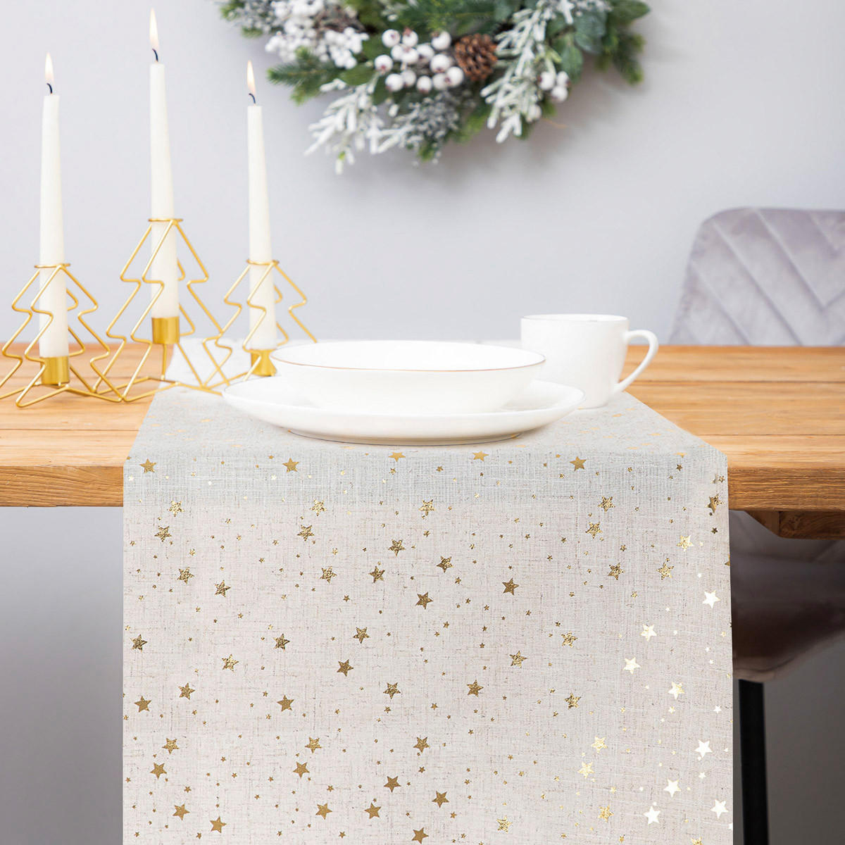 TISCHLÄUFER Starse natur 40/160 cm - Naturfarben, Textil (40/160cm) - Homla