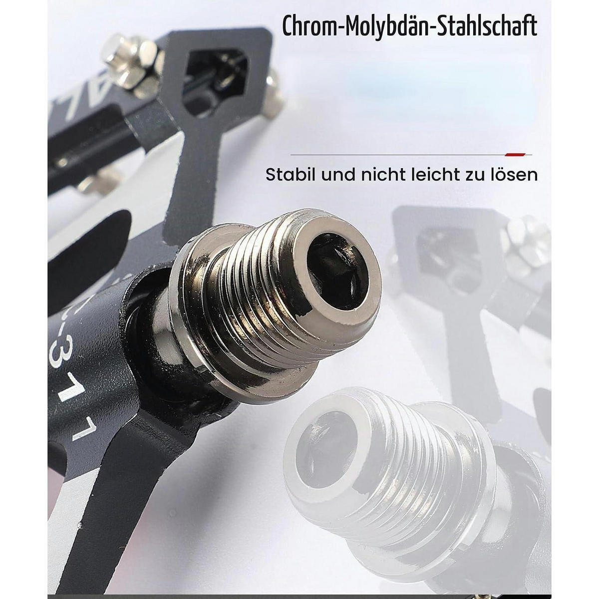 FAHRRADPEDALE Aluminium rutschfest 9/16 Zoll MTB E-Bike Set - Schwarz, Metall (10/1.5/10cm)