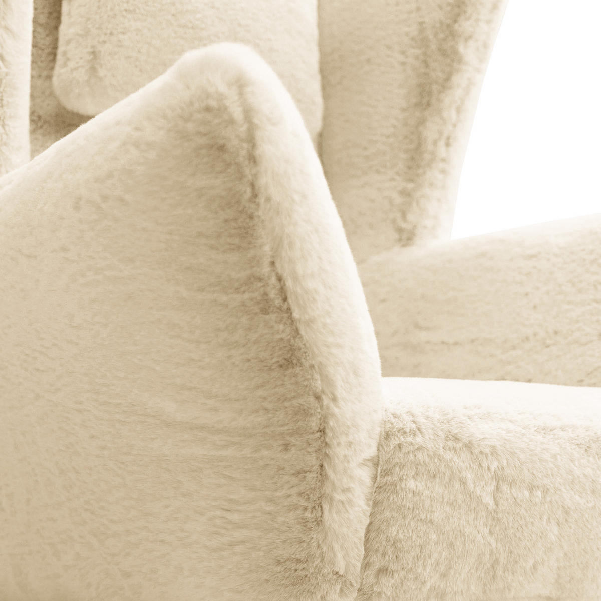 SESSEL - Creme/Schwarz, Textil/Metall (80/112/92cm) - home24