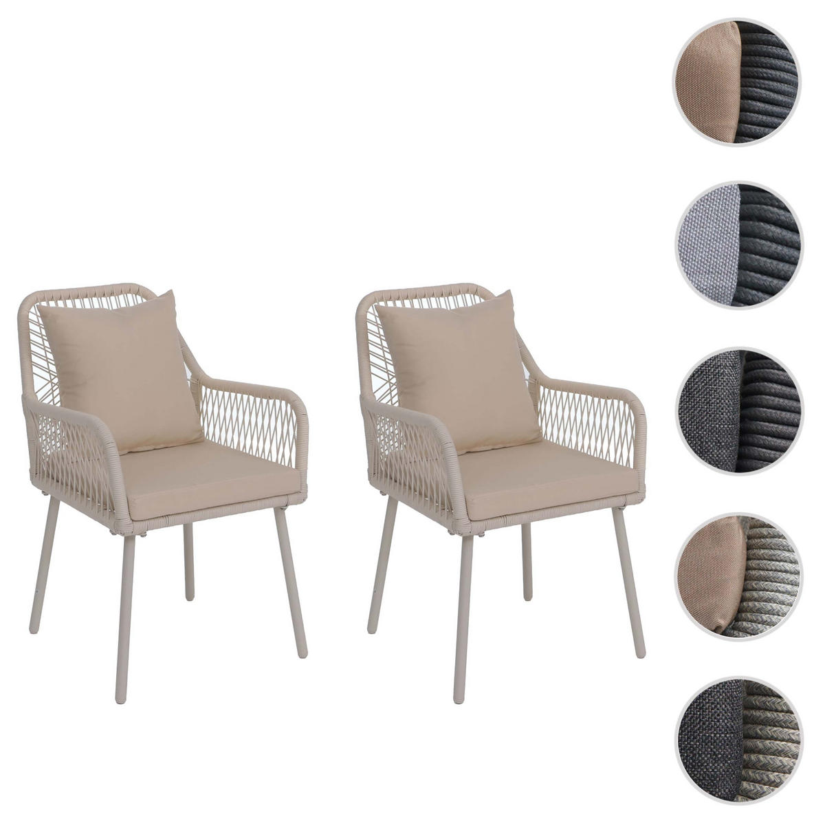 ZÁHRADNÁ STOLIČKA Krémovo biela - krémová, textil (54/81/62cm) - MCW