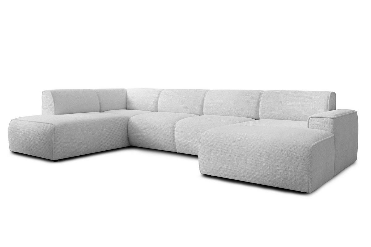 WOHNLANDSCHAFT Didim Ivory 378/220/78 cm – großes Sofa stilvoll & bequem L - Greige/Champagner, Kunststoff/Textil (220/78/378cm) - AX Living