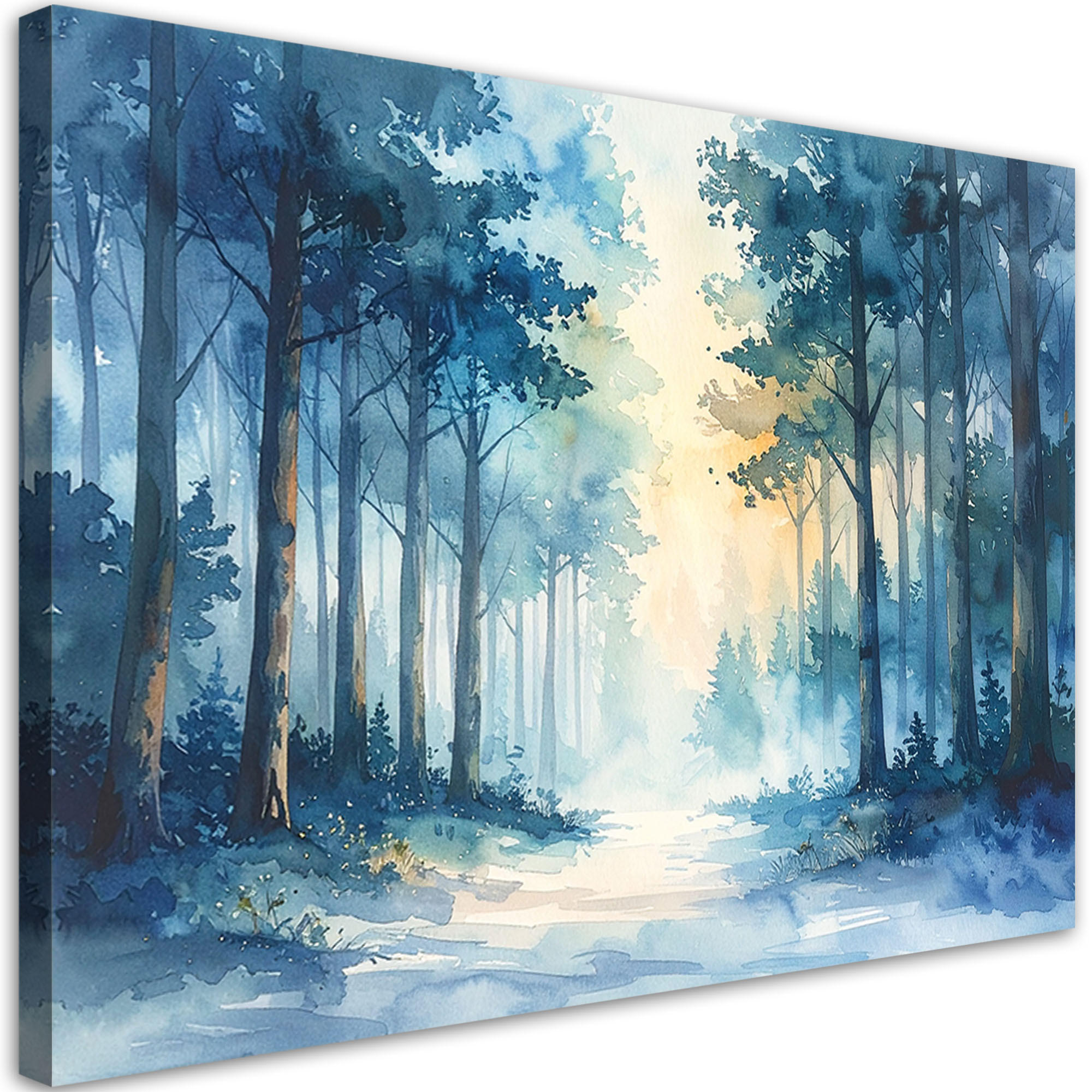 Feeby Leinwandbild Blau 90x60 cm