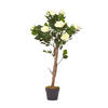 KUNSTBAUM Rosenstock weiß, 90 cm - Weiß, Kunststoff (90cm) - Homescapes