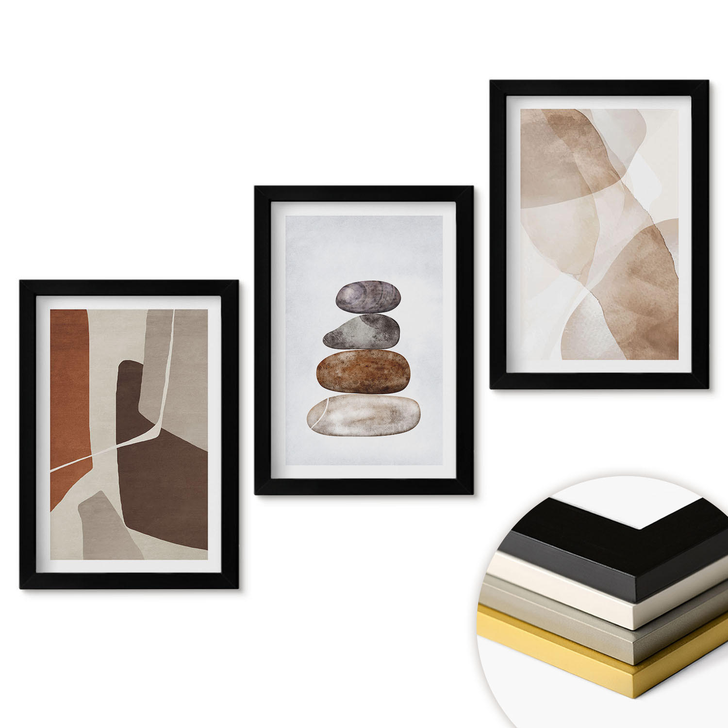 ArtPrintCave Wandbilder Schwarz 20x30 cm