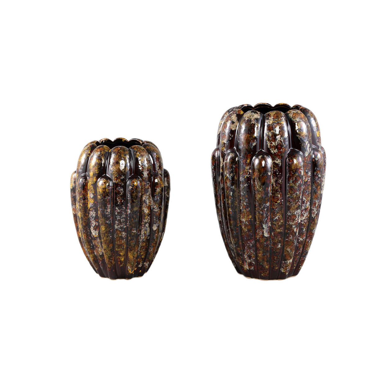 TOPF Divinder Braun 21/21/30.5cm - Braun, Keramik (30.5cm) - PTMD Collection