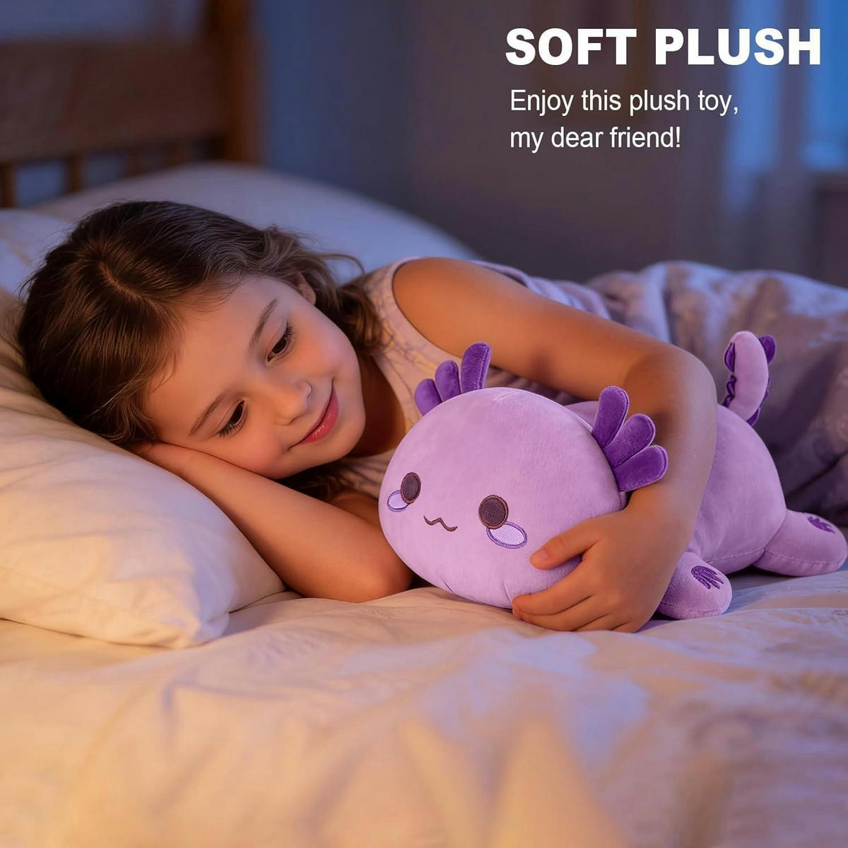 PLÜSCHTIER Axolotl 50cm Violett - Lila, Textil (28/50cm)