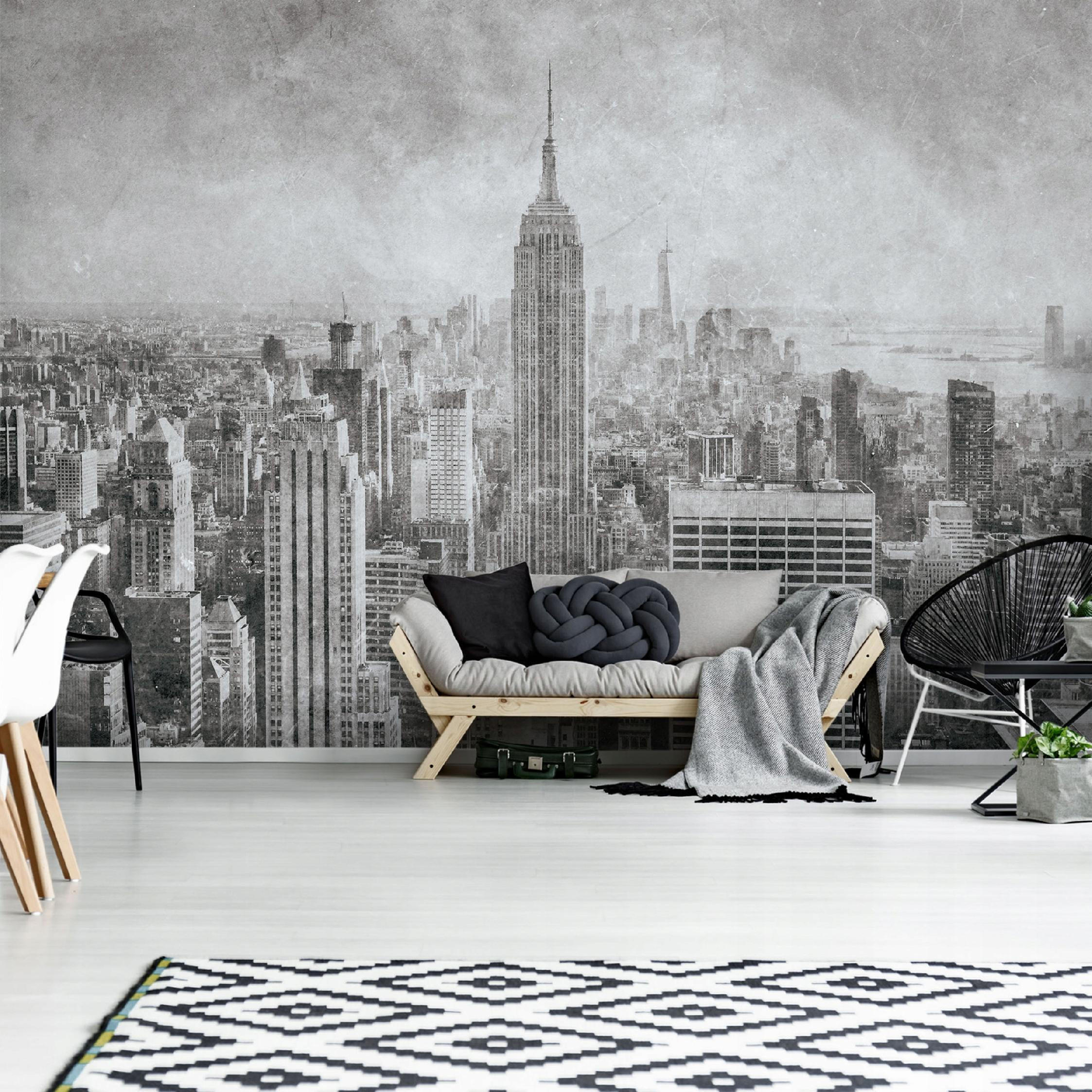 FOTOTAPETE Stadt New York Grau 312x219 cm - Multicolor, Textil (312/219cm) - Wallarena