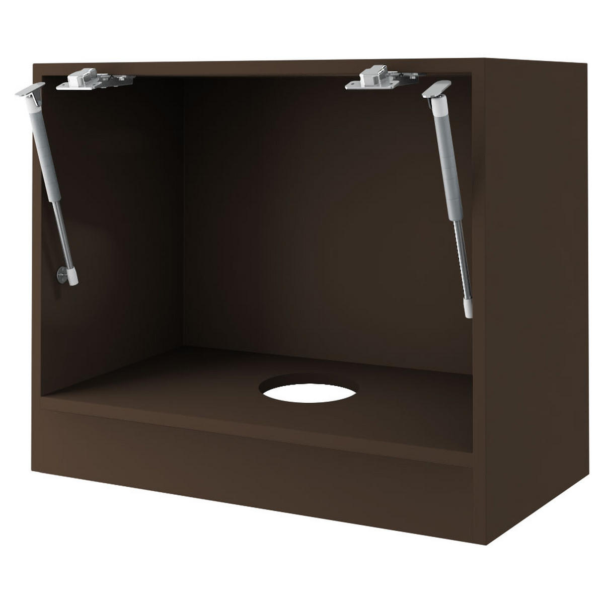 KLAPPHÄNGESCHRANK Kvantum W8/60 Weiß Matt / Lava Matt 60 / 32,5 / 50cm - Dunkelgrau/Weiß, Holz/Holzwerkstoff (60/50/32.5cm) - Feldmann-Wohnen