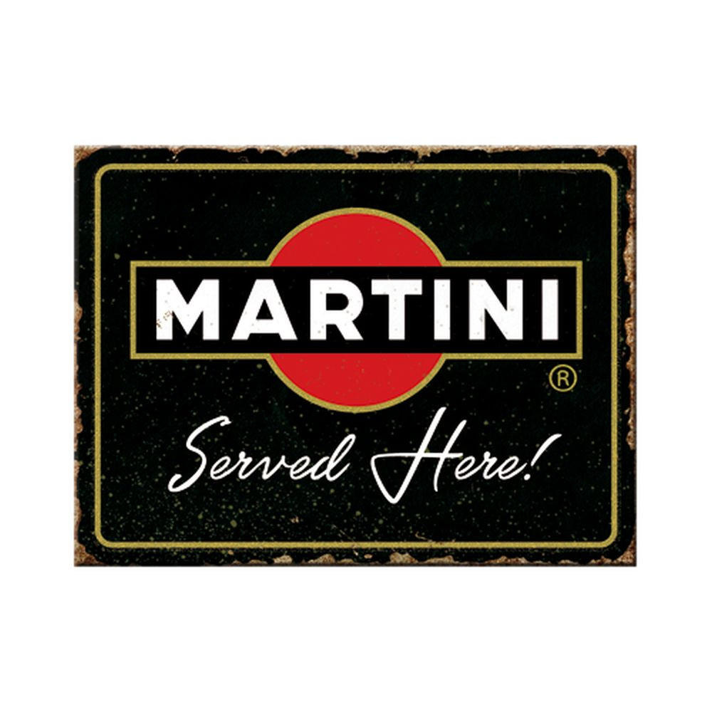 MAGNET 6/8 cm Martini Served Here - Multicolor, Metall (6/8/0.1cm) - Nostalgic-Art
