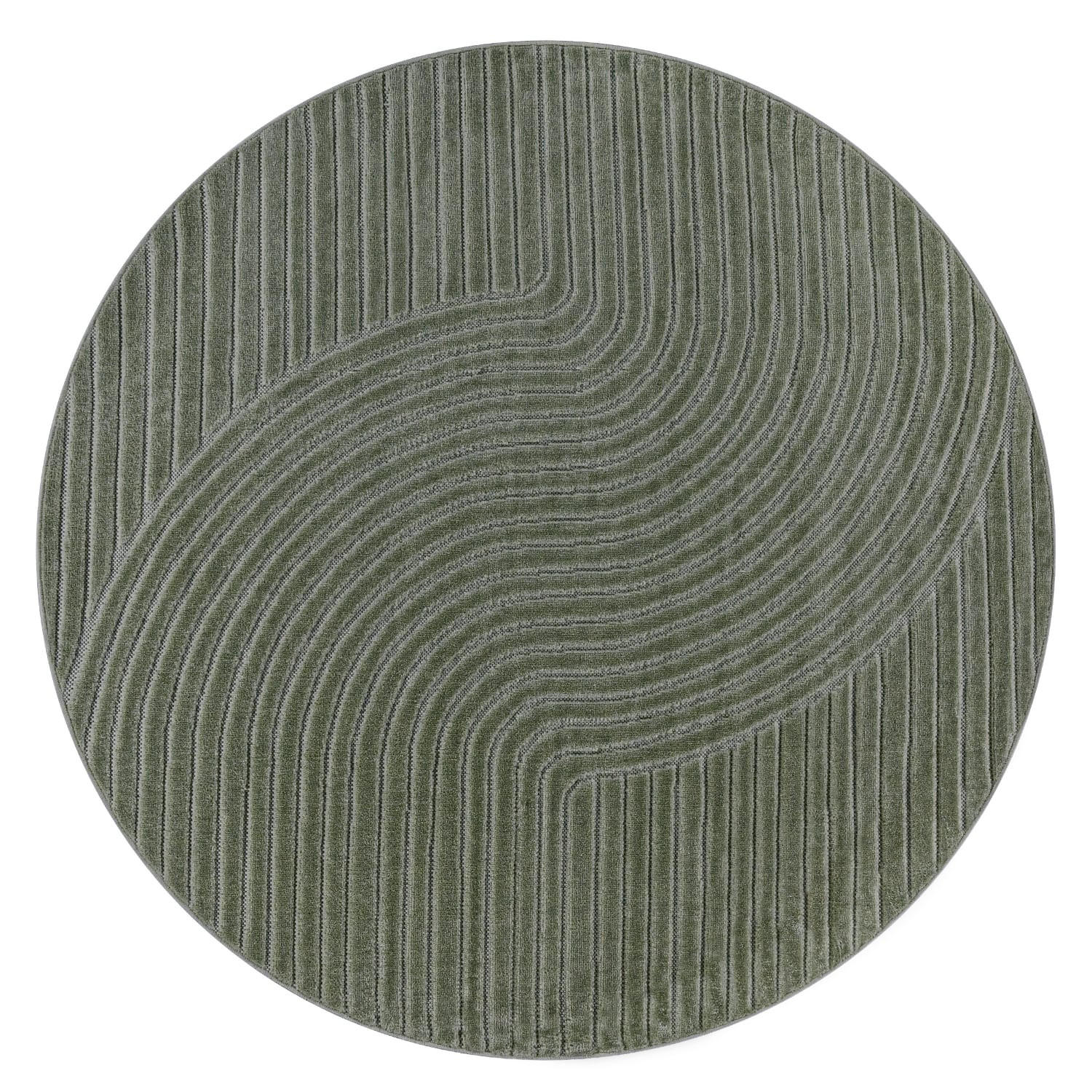 Paco Home Outdoorteppich Grün 160x160 cm