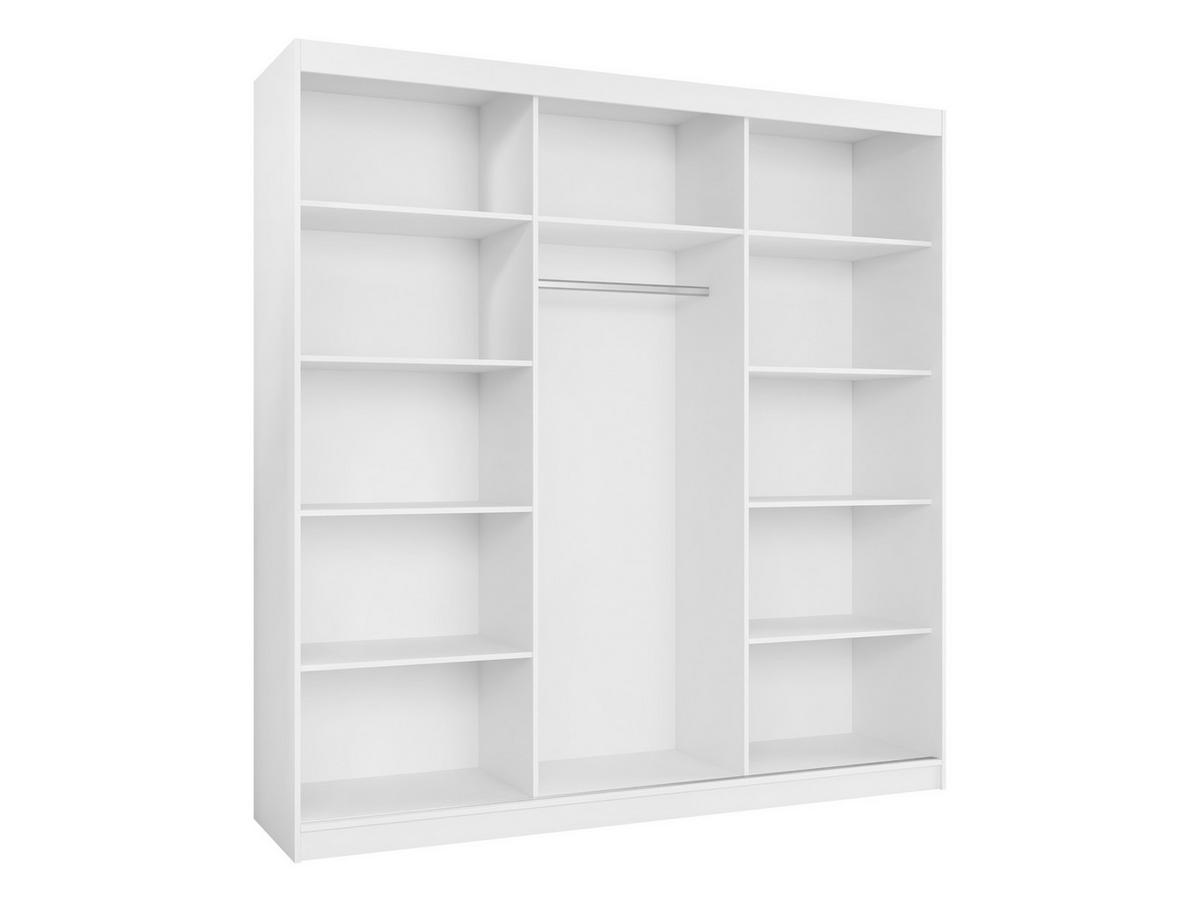 SCHIEBETÜRENSCHRANK Tireno 3D - Goldfarben/Weiß, Holzwerkstoff/Metall (200/216/60cm) - MIRJAN24