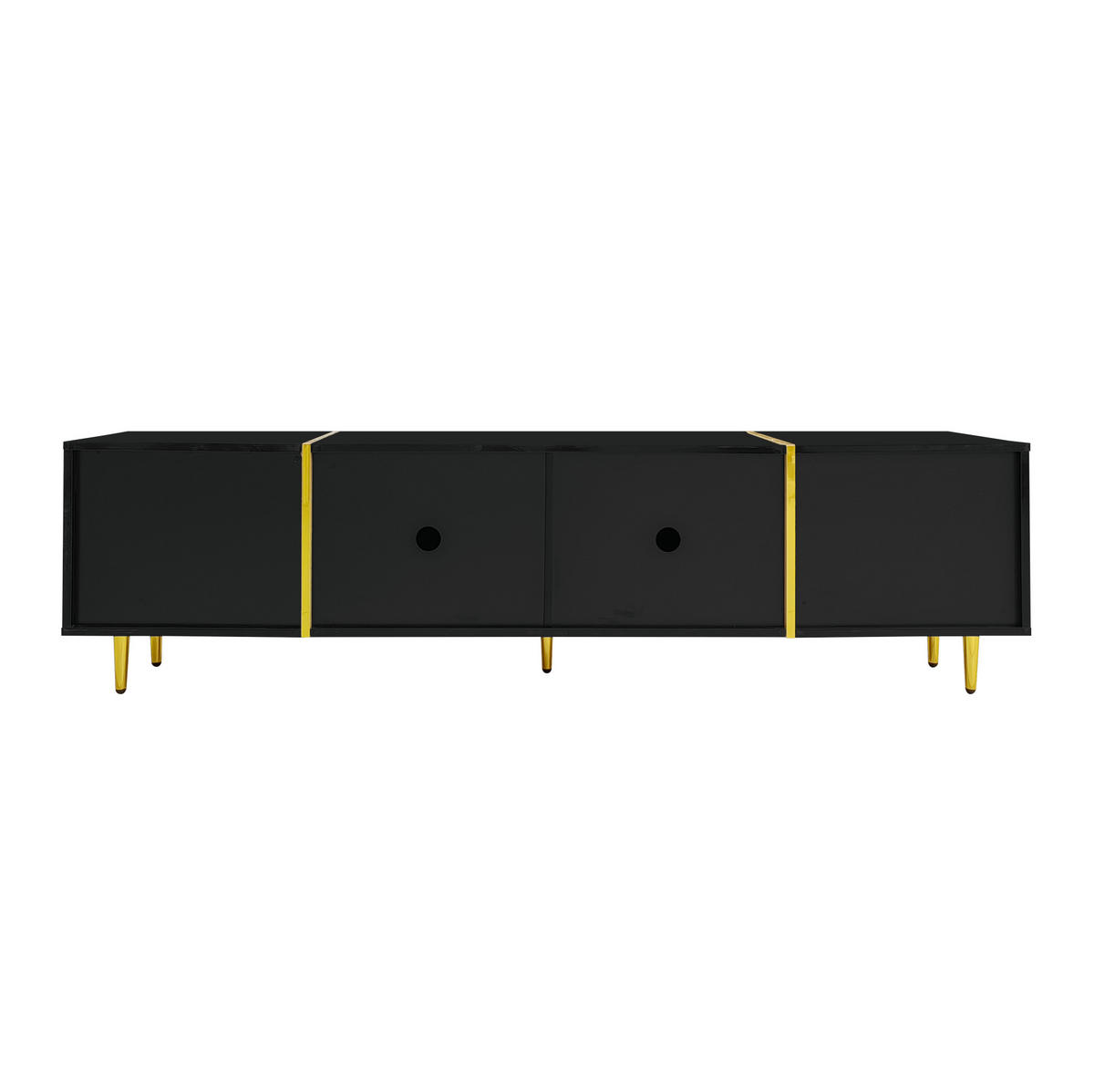 TV-SCHRANK-SET mit Couchtisch 170 cm/100 cm MDF Schwarz Hochglanz 2-tlg. - Schwarz, Holzwerkstoff (60/41.5/100cm) - Beauniv