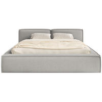 POLSTERBETT Tilves Slim Hellgrau 160x200 cm - Hellgrau/Schwarz, Kunststoff/Textil (160/200cm) - Selsey