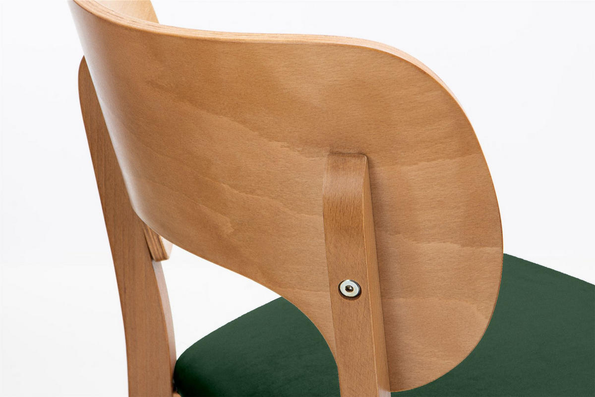 ESSZIMMERSTÜHLE LYCO (2er-Set), dunkelgrün / Eiche hell - Dunkelgrün/Eichefarben, Holz/Buchenholz (47/81/45cm) - KONSIMO®