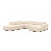 WOHNLANDSCHAFT Genova Beige Strukturstoff - Beige, Kunststoff (326/70/263cm)