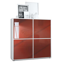 HIGHBOARD Cuba Türen in Bordeaux Hochglanz - Bordeaux, Holzwerkstoff (104/105.5/35.5cm) - Vladon