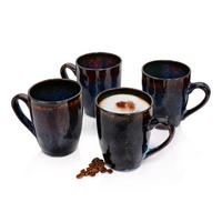KAFFEEBECHER SET TOKIO - 4 teilig aus Steingut - Dunkelblau, Keramik (23/14/21cm) - Sänger