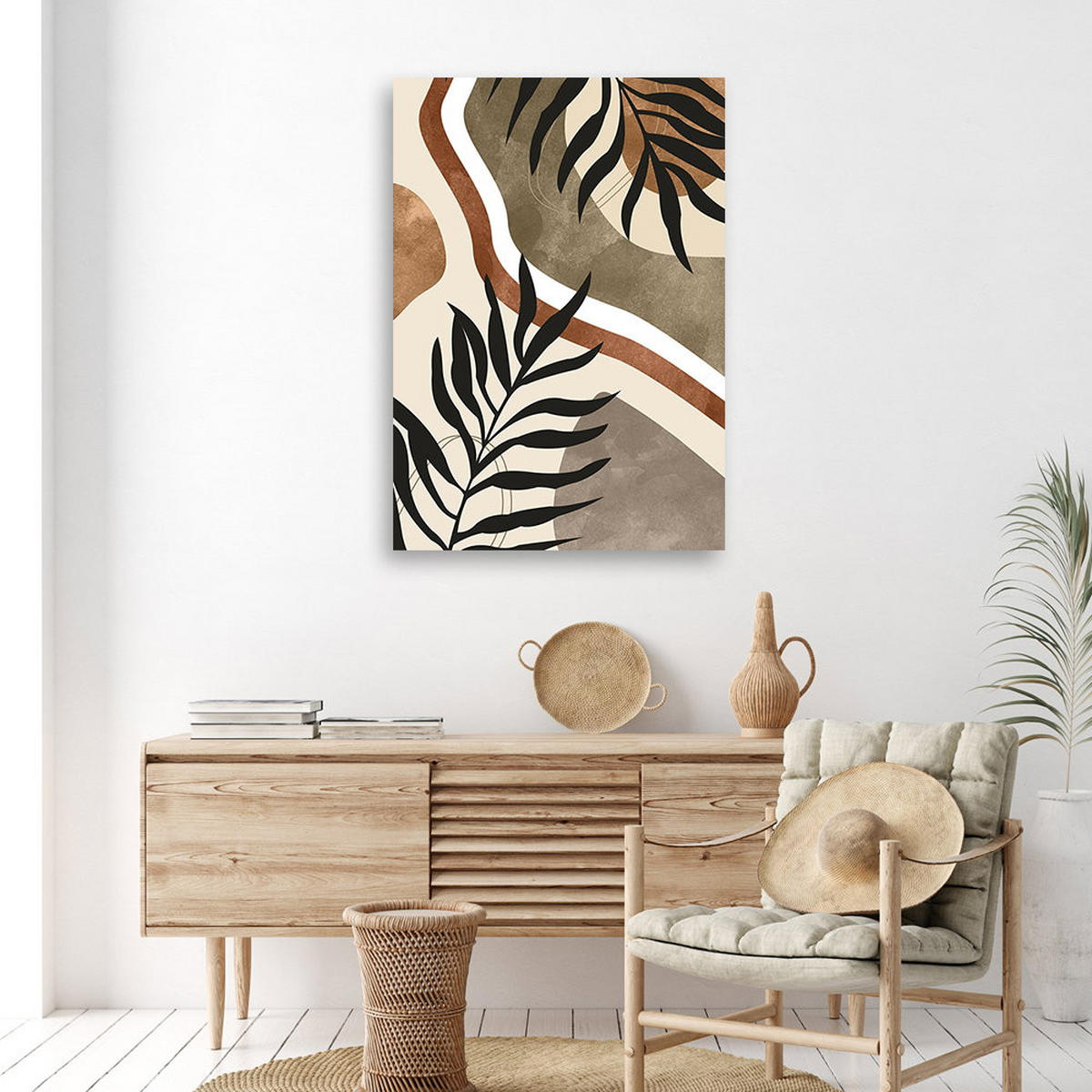KUNSTDRUCK Beige 70/100 cm - Beige, Textil (70/100cm) - KUNSTLOFT