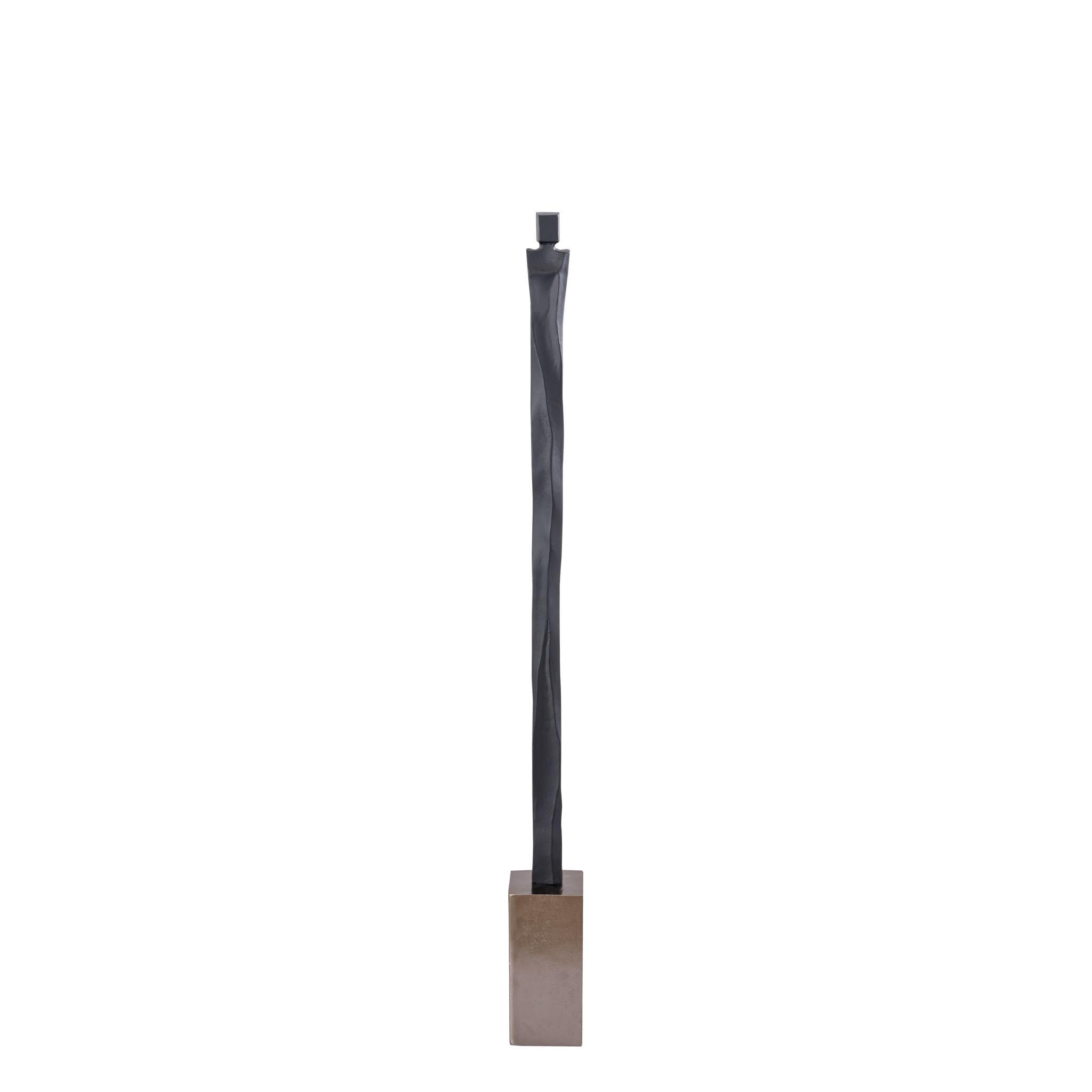 SKULPTUR Mathias Schwarz 11/11/130cm - Schwarz, Metall (11/130/11cm) - PTMD Collection