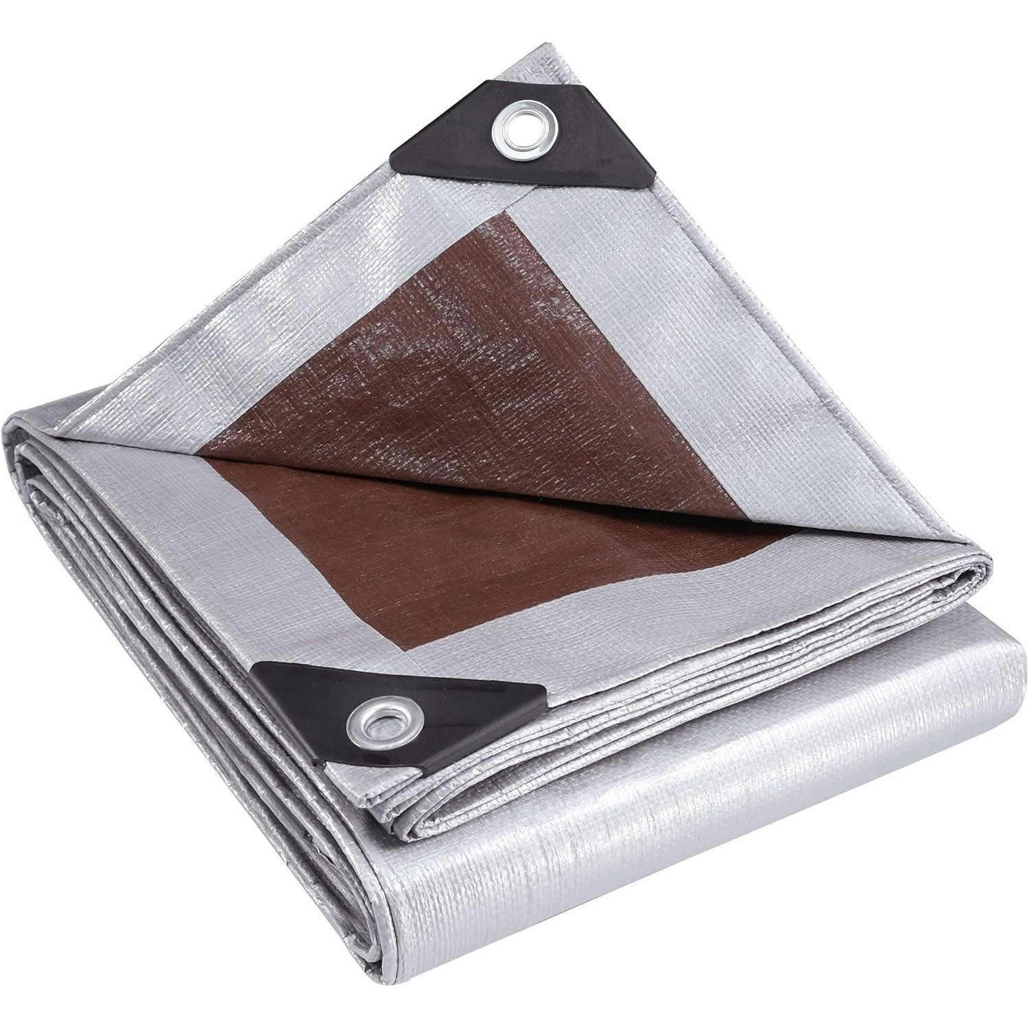 ABDECKPLANE 3 x 4 m 155 g/m² Silber/Braun - Multicolor, Kunststoff (30/25/8cm)