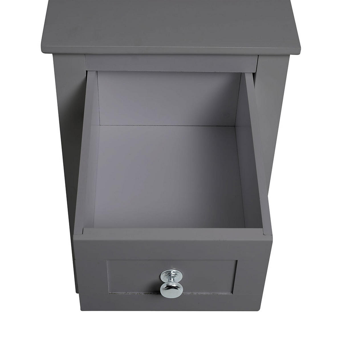 NACHTTISCH 28/30/45 cm Schublade Fach MDF Grau - Grau, Holzwerkstoff (28/45/30cm) - Livingandhome