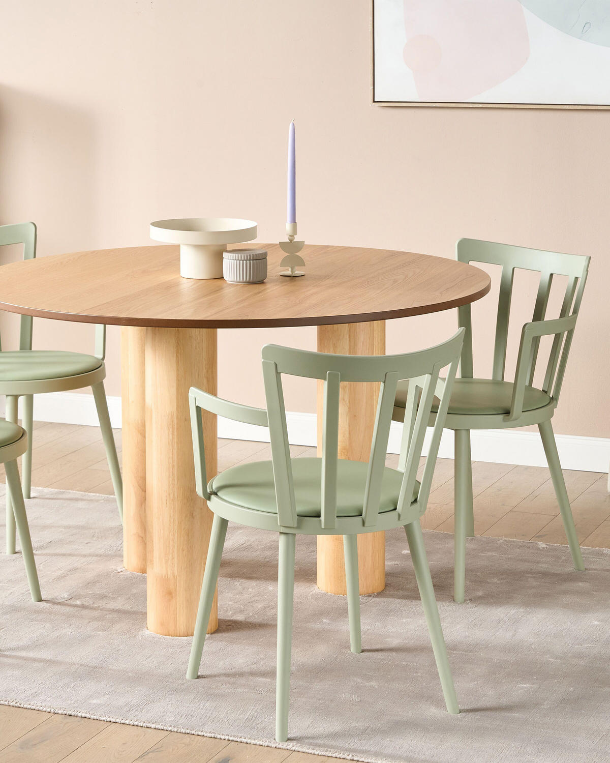 ESSZIMMERSTUHL 4er-Set Kunststoff Hellgrün Morill - Grün, Kunststoff (45/77/52cm) - Beliani