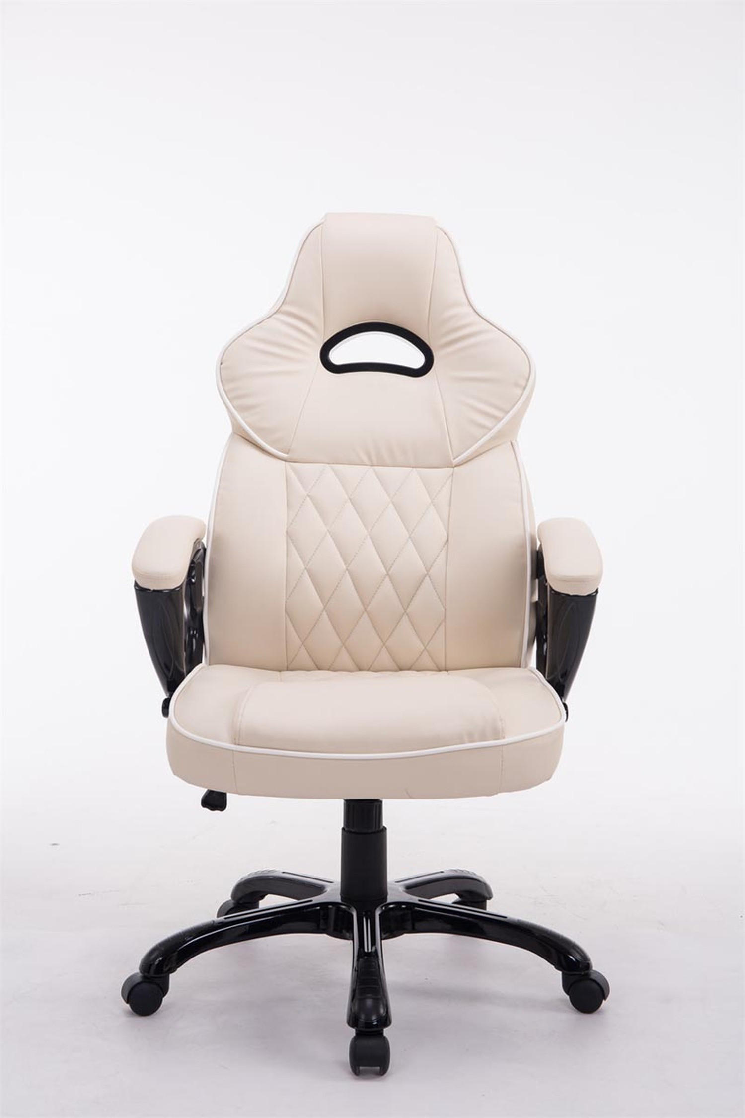 BÜROSTUHL Bigo 180, Kunstleder Creme - Creme, Kunststoff/Textil (66/124/72cm) - TPFLiving