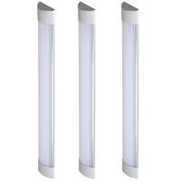 LED DECKENLEUCHTE Weiß 3er Set - Weiß, Kunststoff (120/7.4/2.4cm)