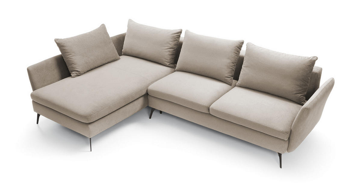 ECKSOFA Demisbal Beige mit Bettkasten - Beige, Textil (282/182cm) - Selsey