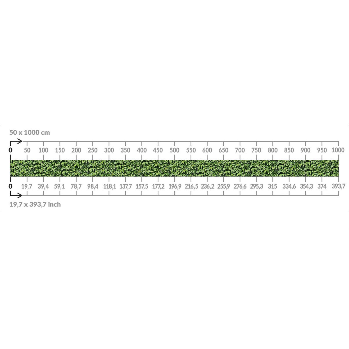 BALKON SICHTSCHUTZ Hecke 200/50 cm - Grün, Kunststoff (200/50cm) - Bilderwelten