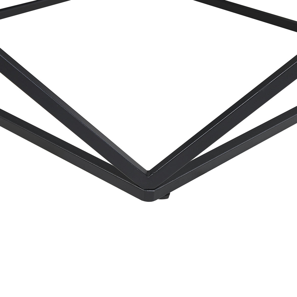 COUCHTISCH Marmor Optik schwarz quadratisch 80/80 cm Malibu - Schwarz, Holzwerkstoff (80/80/40cm) - Beliani