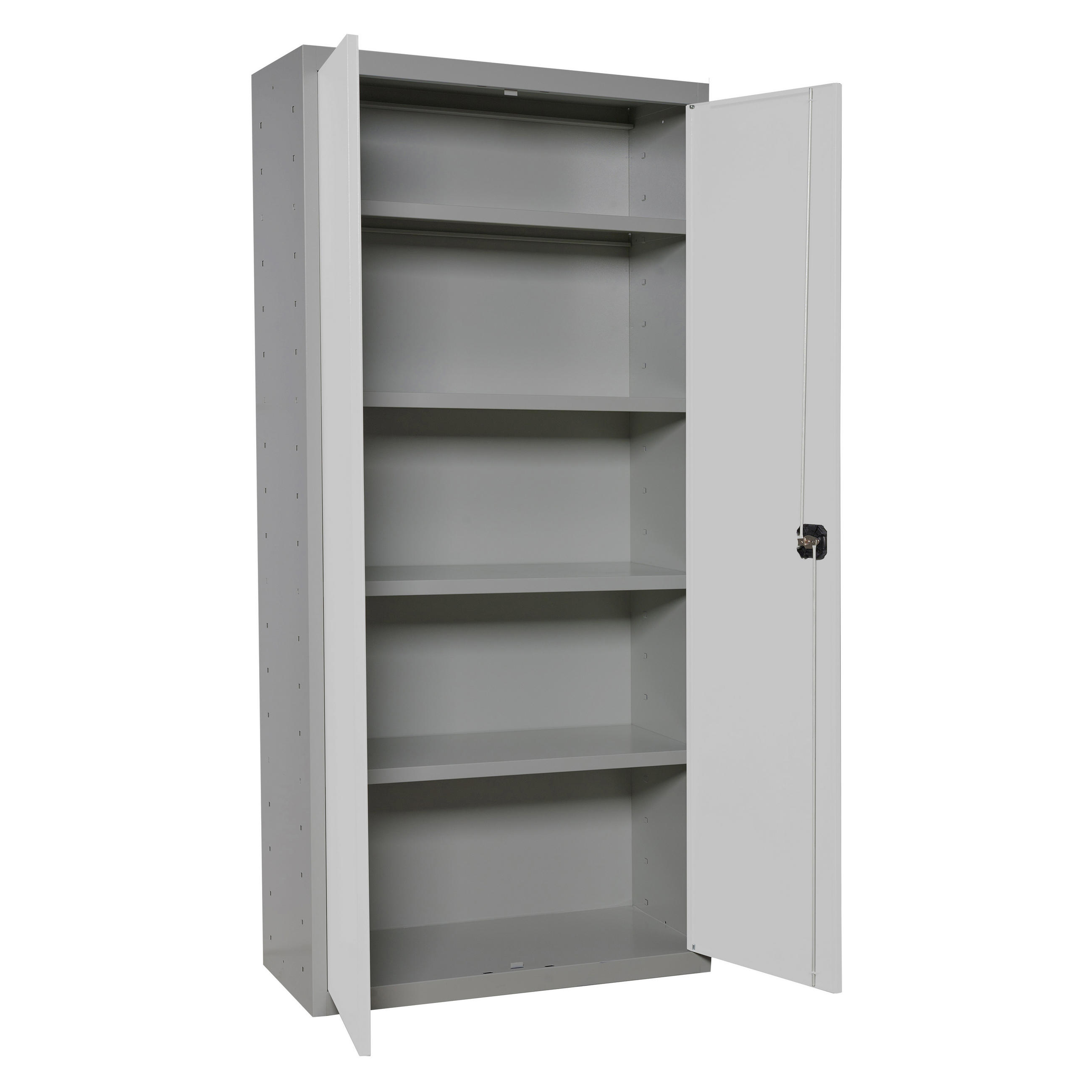 STAHLSCHRANK Amego HxBxT 180x80x40 cm 4x Fachboden Weiß-Grau - Weiß, Metall (80/180/40cm) - PROREGAL