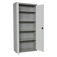 STAHLSCHRANK Amego HxBxT 180x80x40 cm 4x Fachboden Weiß-Grau - Weiß, Metall (80/180/40cm) - PROREGAL