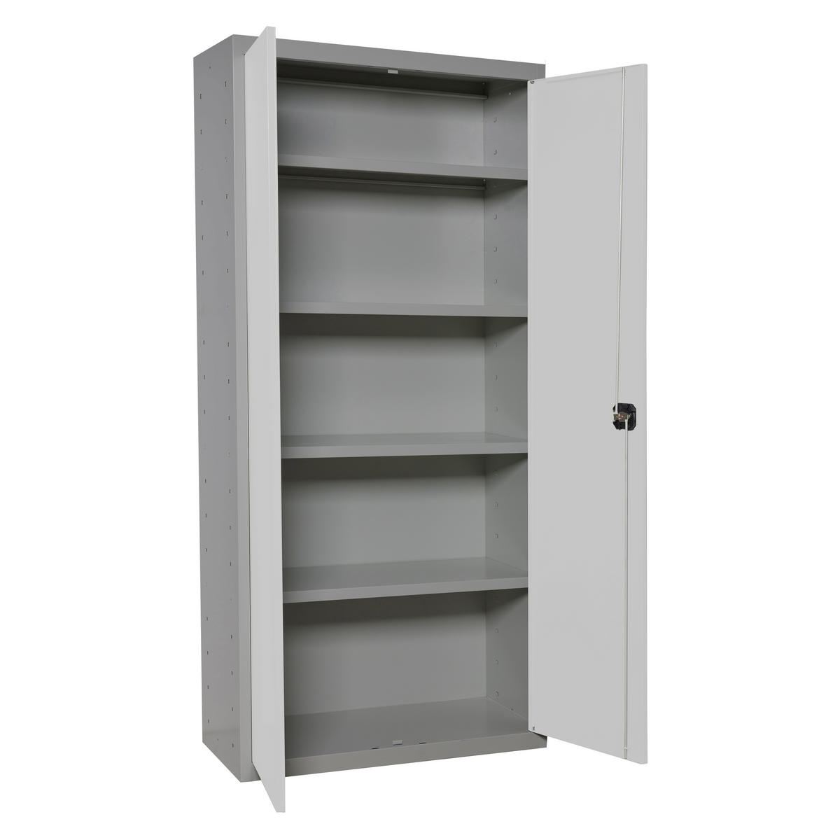 STAHLSCHRANK Amego HxBxT 180x80x40 cm 4x Fachboden Weiß-Grau - Weiß, Metall (80/180/40cm) - PROREGAL