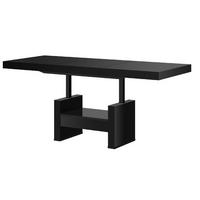 COUCHTISCH rechteckig Schwarz Hochglanz Höhenverstellbar ausziehbar 12/75/55 cm - Schwarz Hochglanz, Holzwerkstoff (75/120/55cm)