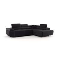 ECKSOFA EMILY mit Schlaffunktion Poso 34 Rechts - Graphitfarben, Textil (275/200cm) - Bedante